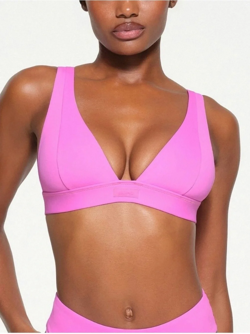 Skims 2 Piece SET NWT Bikini & Top Neon Orchid Pink Size M